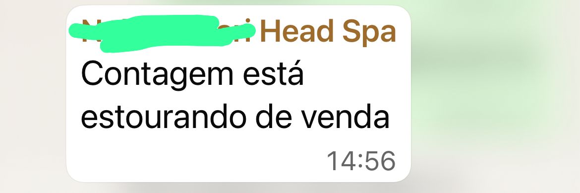 Head Spa estourando de venda